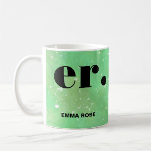 Monogram fantasie waterverf Stijlvol Modern Minima Koffiemok