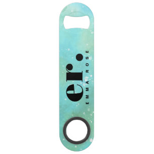 Monogram fantasie waterverf Stijlvol Modern Minima Speed Flessenopener