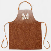 Monogram Faux Copper Glitter Elegant Chic Schort (Voorkant)