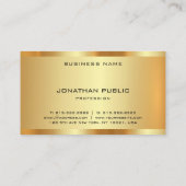 Monogram Faux Gold Modern Professional Luxe Visitekaartje (Achterkant)