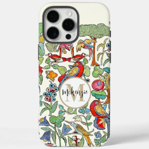 Monogram  Faux Ingeborduurd Patroonfoon iPhone 16 Pro Max Hoesje