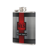 Monogram Faux Metal Vinyl Wrapped Kolf Heupfles (Links)