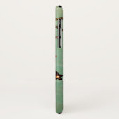 monogram Faux-tinten met hartstructuur Case-Mate iPhone Case (Achterkant/links)