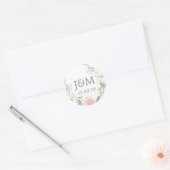 Monogram Favor Stickers Pastel Blozend Roze (Envelop)