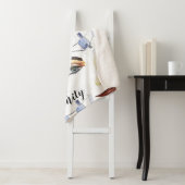 Monogram Feminine Chic Artistic Artwork Sherpa Deken (In situ)