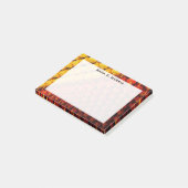 Monogram Feng Shui Gele Rode Lantaarns Post-it® Notes (Schuin)