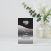 Monogram, Fine Art Potter, rode soep Visitekaartje (Staand voorkant)