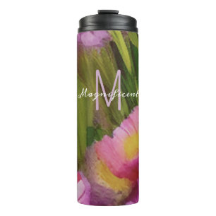 Monogram Fine Art Waterverf Wildbloemen in Dusk Thermosbeker