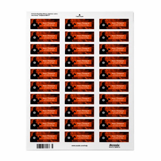 Monogram Fireman Flame Background Etiket (Full Sheet)