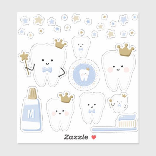 Monogram First Tooth Stickers (Vel)