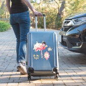 Monogram Flamingo "Wees je verlegen" Steampunk  Sticker (Koffer Insitu)