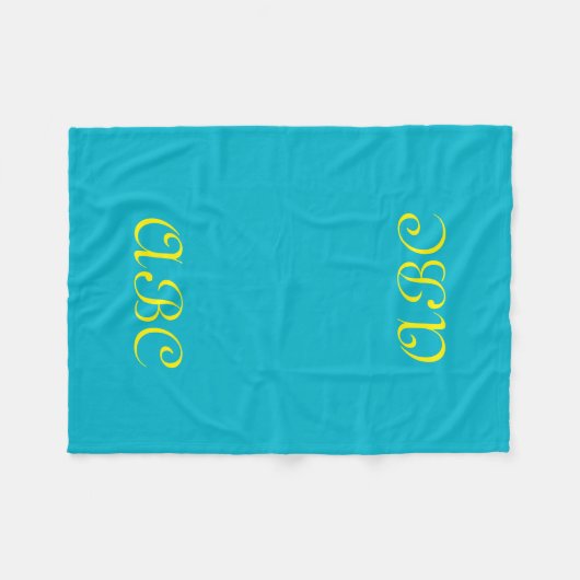 Monogram Fleece Blanket (Voorkant (Horizontaal))