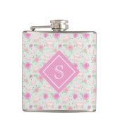 Monogram flessenroze theelepeltje heupfles (Voorkant)