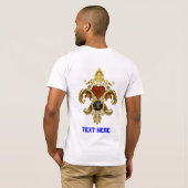 Monogram Fleur-de-lis Letter "M" Kies uw stijl T-shirt (Achterkant volledig)