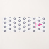 Monogram Floral Blue Yogamat (Voorkant (horizontaal))