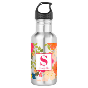 Monogram Floral Botanical Waterfles