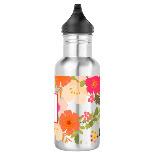Monogram Floral Botanical Waterfles (Rechts)
