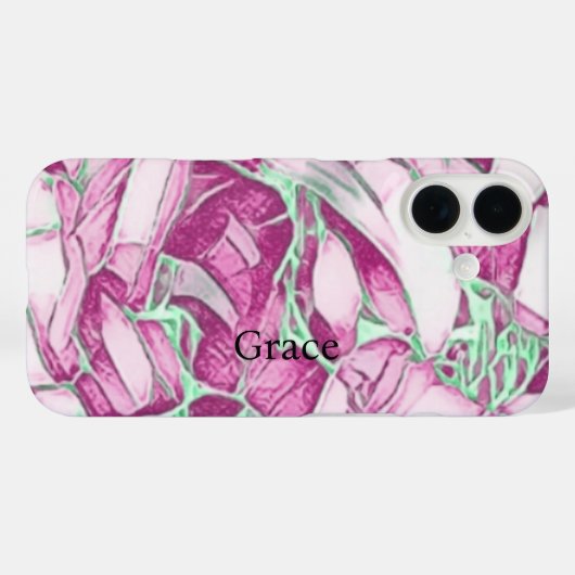 Monogram Floral Case-Mate iPhone Case (Achterkant (horizontaal))
