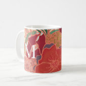Monogram Floral Coffee Mok (Voorkant links)