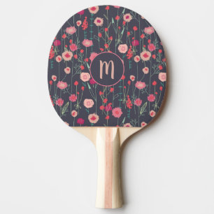 Monogram Floral Dark Tafeltennisbatje