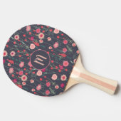 Monogram Floral Dark Tafeltennisbatje (Zijkant)