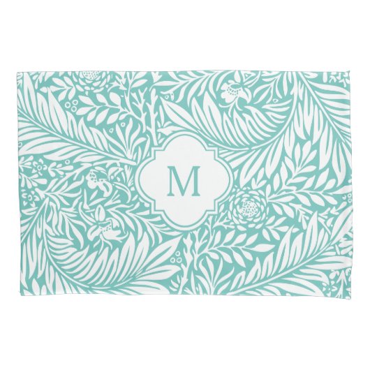 Monogram Floral Foliage William Morris Pattern Kussensloop (Voorkant)