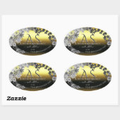 Monogram Floral Gold Silver Grey Product Labels (Vel)