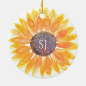 Monogram Floral Keramisch Ornament (Achterkant)