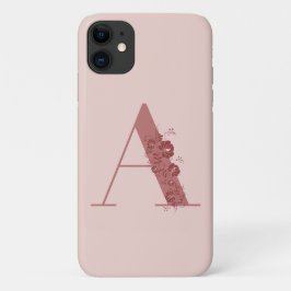 Monogram Floral Letter A iPhone Case