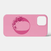 Monogram Floral Letter o iPhone Case (Achterkant (horizontaal))