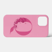 Monogram Floral Letter Q iPhone Case (Achterkant (horizontaal))