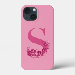 Monogram Floral Letter S iPhone Case