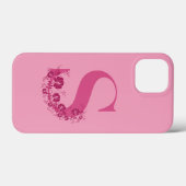 Monogram Floral Letter S iPhone Case (Achterkant (horizontaal))