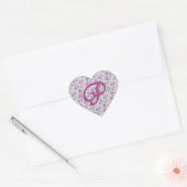 Monogram Floral P Hart Sticker (Envelop)