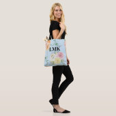 Monogram Floral Pattern Tote Bag (Op model)