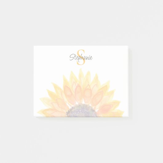 Monogram Floral Post-it® Notes (Voorkant)
