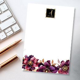 Monogram Floral Post-it® Notes