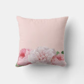 Monogram Floral  Roze Roses Couples Kussen (Achterkant)