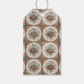  monogram Floral Terracotta Tiles Cadeaulabel (Achterkant)