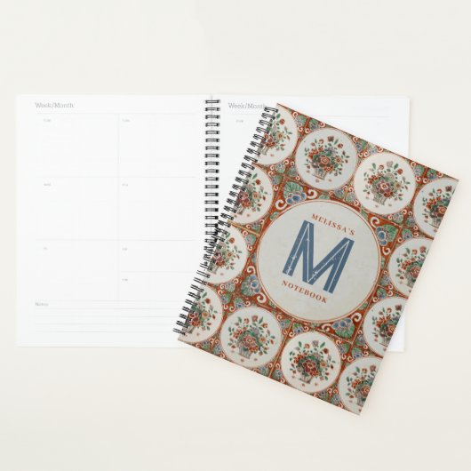  monogram Floral Terracotta Tiles Planner (Display)