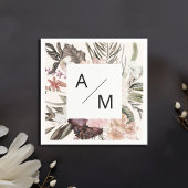 Monogram Floral Wedding  Servet