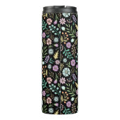 Monogram Floral Whimsical Boho Thermal Tumbler Thermosbeker (Achterkant)