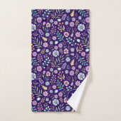 Monogram Floral Whimsical Pattern Towel Set Bad Handdoek (Handdoek)