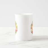 Monogram  Floral WreatChina Mok (Voorkant)
