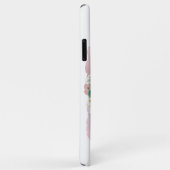 Monogram Florenz Waterverf Was Roze wit script Case-Mate iPhone Case (Achterkant/rechts)