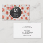 Monogram Flowers Patroon | Steen Visitekaartje (Voorkant / Achterkant)
