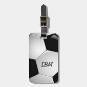 Monogram Football Voetbal Bagagelabel (Voorkant verticaal)