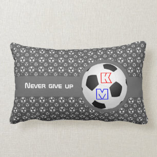 Monogram Football Voetbal gevarieerd donkergrijs Kussen