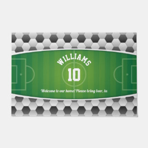 Monogram Football Voetbal Sport Groen Deurmat