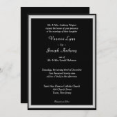 Monogram formeel zwart wit kaart (Voorkant / Achterkant)